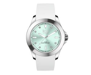 Ice-Watch - ICE steel White pastel green - Reloj blanco para Mujer con Correa de silicona - 020381 (Medium)