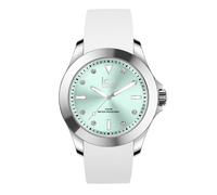 Ice-Watch - ICE steel White pastel green - Reloj blanco para Mujer con Correa de silicona - 020381 (Medium)