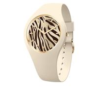 ICE-WATCH - Ice Wild Almond Skin Zebra - Reloj Beige para Mujer con Correa de Silicona - 025892 (Small 37mm)