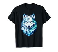 Ice Wolf Aurora Boreal Arctic Alpha Spirit Camiseta