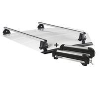 Iceberg 4 pares de esquís + barras de techo VDP EVO aluminio compatible con Mercedes CLS Shooting Brake (X218) 5 puertas 2011-2018