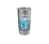 Iceberg Poligonal Explora El Glaciar Ártico Del Polo Norte Vaso térmico de acero inoxidable de doble pared