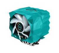 Iceberg Thermal IceSLEET X9 Dual TR AMD sTRX4 TR4 SP3 Ryzen Threadripper Doble Torre de Alto Rendimiento CPU de 9 Tubos de Cobre niquelados, direccionable RGB ARGB 120 mm y 140 mm PWM Dual Azul Verde