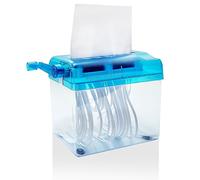 ICEBLUEOR Trituradora de papel manual, trituradoras de papel pequeñas portátiles para uso doméstico, documentos de papel A6, herramienta de corte recto hecha a mano, mini trituradora para el hogar