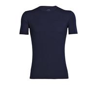 Icebreaker Anatomica Camiseta de Manga Corta Deportiva para Hombre - Ropa Interior Térmica de Lana Merina para Senderismo, Deporte, Running, Gimnasio - Azul Marino, L