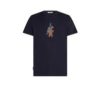 ICEBREAKER Camiseta funcional de hombre Bear Tour 150 Tech azul oscuro | XL
