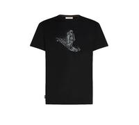ICEBREAKER Camiseta funcional de hombre Skiing Yeti 150 Merino con estampado negro | L