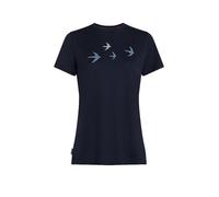 ICEBREAKER Camiseta funcional de mujer 150 Tech Lite Bird azul oscuro | M
