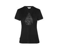 ICEBREAKER Camiseta funcional de mujer Hike Path 150 Tech Lite negro | XS