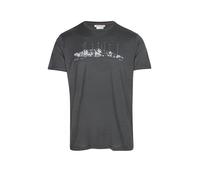 Icebreaker - Ropa de senderismo - M Merino 150 Tech Lite SS Tee The Peaks Obsidian de Lana - Talla XL - Gris Gris XL