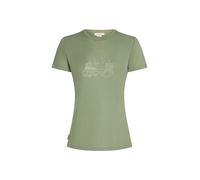 ICEBREAKER Camiseta funcional 'Tech Lite Teen Camp' gris claro / kiwi M gris claro / kiwi