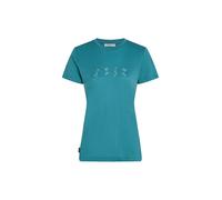 Camiseta de mujer Icebreaker Women Merino 150 Tech Lite SS Tee Snow Day Talla: M / Color: azul claro