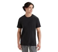 Icebreaker Camiseta Tencel Lyocell Algodón SS para Hombre - Uso Diario, Aventura, Gimnasio y Entrenamiento - Negro, L