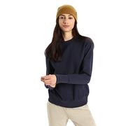Icebreaker Central II Sudadera para Mujer - Ropa Deportiva de Lana Merina para Senderismo, Deportes de Invierno, Running, Gimnasio - Azul Marino, S