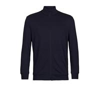 Icebreaker Central II Top Sudadera Fina con Cremallera - Jersey Deportivo de Lana Merina para Senderismo, Deportes de Invierno, Running, Gimnasio - Azul Marino, M