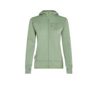 ICEBREAKER Chaqueta polar de mujer Real Fleece 300 con capucha de merino verde | XS