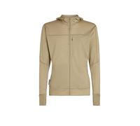 ICEBREAKER Chaqueta polar para hombre Real Fleece 300 con capucha de merino beige | M