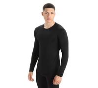Icebreaker - Ropa interior térmica - M Merino 200 Oasis LS Crewe Black de Lana - Talla M - Negro Negro M