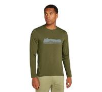 Icebreaker - Hombre Merino Central Clásico de Manga Larga tee Haute Route - Camisetas de Diario - Loden, L
