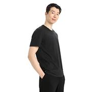 Icebreaker - Hombres Camiseta de Manga Corta Natural Blend Central Classic - para Uso Diario, Gimnasio y Entrenamiento - Black, L