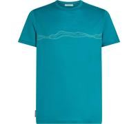 Icebreaker - M Merino 150 Tech Lite SS Tee Mountain Pulse Topaz de Lana - Talla S - Azul Azul S