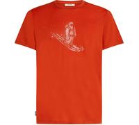Icebreaker - M Merino 150 Tech Lite SS Tee Skiing Yeti Agate de Lana - Talla M - Rojo Rojo M