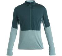 Icebreaker Merino 200 Realfleece Descender LS HZ Caballeros Camiseta funcional BLACK/GRAPHITE/CB