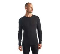 Icebreaker Mens 175 Everyday LS Crewe Camiseta Térmica para Hombre, Hombre, Black, S