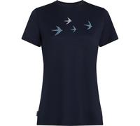 Icebreaker - Ropa de senderismo mujer - W Merino 150 Tech Lite SS Tee Bird Transit Midnight Navy para Mujer de Lana - Talla XS - Azul marino Azul marino XS