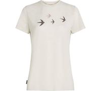 Icebreaker - Ropa de senderismo mujer - W Merino 150 Tech Lite SS Tee Bird Transit Ecru Heather para Mujer de Lana - Talla S - Beige Beige S