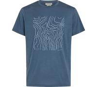 Camiseta funcional de hombre Icebreaker M 150 Tech Lite SS Tee Great Heights Talla: M / Color: azul/gris