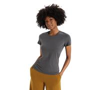 Icebreaker - Mujer Camiseta de Manga Corta Natural Blend Central Classic - para Uso Diario, Gimnasio y Entrenamiento - Monsoon, S