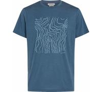 Icebreaker - Ropa de senderismo - M Merino 150 Tech Lite SS Tee Great Heights Dawn de Lana - Talla M - Azul Azul M