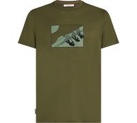 Icebreaker - Ropa de senderismo - M Merino 150 Tech Lite SS Tee In The Wild Loden de Lana - Talla XL - Caqui Caqui XL