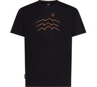 Icebreaker - Ropa de senderismo - M Merino Blend 125 Cool-Lite Sphere SS Tee Across the Peaks Black de Lana - Talla S - Negro Negro S