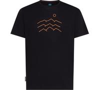 Icebreaker - Ropa de senderismo - M Merino Blend 125 Cool-Lite Sphere SS Tee Across the Peaks Black de Lana - Talla XL - Negro Negro XL