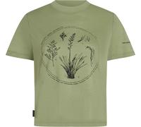 Icebreaker - Ropa de senderismo mujer - W Merino 150 Tech Lite SS Crop Tee Seed Story Lichen para Mujer de Lana - Talla XS - Verde Verde XS