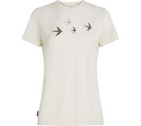 Icebreaker - Ropa de senderismo mujer - W Merino 150 Tech Lite SS Tee Bird Transit Ecru Heather de Lana - Talla S - Beige Beige S