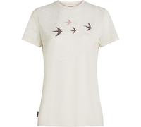 Camiseta de mujer Icebreaker Women Merino 150 Tech Lite SS Tee Bird Transit Talla: L / Color: blanco