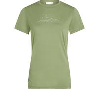 Icebreaker - Ropa de senderismo mujer - W Merino 150 Tech Lite SS Tee Sparkling Stars Lichen para Mujer de Lana - Talla M - Verde Verde M