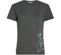 Icebreaker - Ropa de senderismo mujer - W Merino Blend Core SS Tee Panax Obsidian para Mujer de Lana - Talla L - Gris Gris L