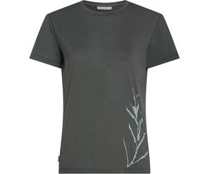 Icebreaker - Ropa de senderismo mujer - W Merino Blend Core SS Tee Panax Obsidian para Mujer de Lana - Talla S - Gris Gris S