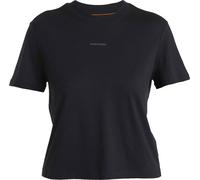 Icebreaker - Ropa de senderismo mujer - Women Merino 150 Tech Lite III SS Crop Tee Black para Mujer de Lana - Talla M - Negro Negro M