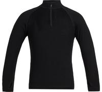 Icebreaker - Ropa interior técnica niños - K Merino 260 Oasis LS Half Zip Black de Lana - Talla 4 años - Negro Negro 4 años