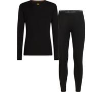 Icebreaker - Ropa interior térmica - M Merino 175 Everyday LS Crewe and Leggings Set Black de Lana - Talla S - Negro Negro S