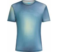Icebreaker - Ropa interior térmica - M Merino Blend 75 Cool-Lite Featherlight SS Crewe Atlantis Flint Blue Seaglass - Talla M - Azul Azul M