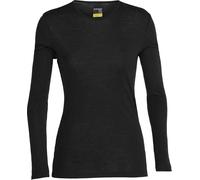 Icebreaker - Ropa interior térmica mujer - W Merino 175 Everyday LS Crewe Black para Mujer de Lana - Talla M - Negro Negro M