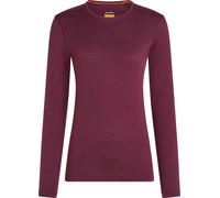 Icebreaker - Ropa interior térmica mujer - W Merino 200 Oasis LS Crewe Dk Berry de Lana - Talla S - Púrpura Púrpura S