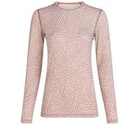 Icebreaker - Ropa interior térmica mujer - W Merino 200 Oasis LS Crewe Flock Forms AOP Summit/Snow/Aop para Mujer de Lana - Talla S - Beige Beige S