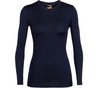 Icebreaker - Ropa interior térmica mujer - W Merino 200 Oasis LS Crewe Midnight Navy de Lana - Talla S - Azul marino Azul marino S